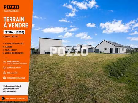 vente terrain à bréhal (50290) : à vendre / 603m² bréhal