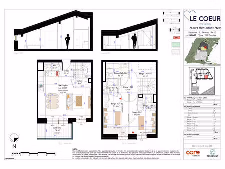à vendre : appartement t3 duplex avec vue montagne à la plagne tarentaise