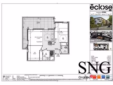 appartement 3 pièces 55 m²