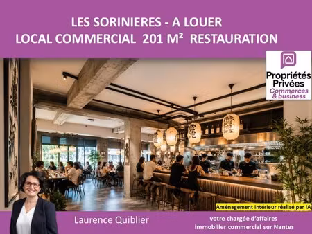 à louer local commercial 201 m² – 3 350 € |les sorinières