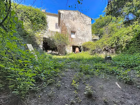 baix - maison de caractère en pierre avec terrasse  caves  greniers et terrain