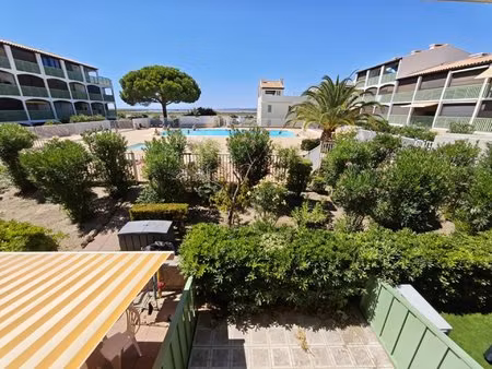 à vendre – charmant t2 meublé avec vue  piscine et parking – gruissan