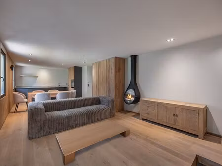 appartement familial avec jardin privé et cave - 90 m² - megève