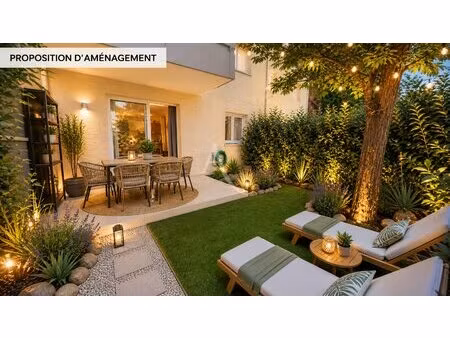 t2 sur narbonne  vendu loué avec parking  terrasse et jardin