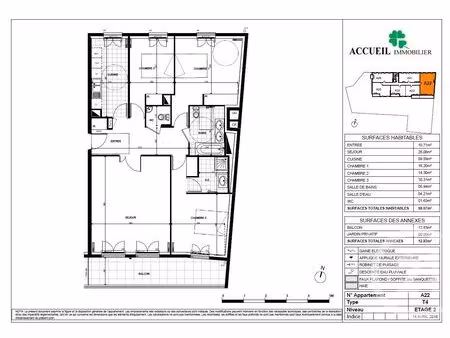 location appartement 4 pièces 99m² versailles 78000