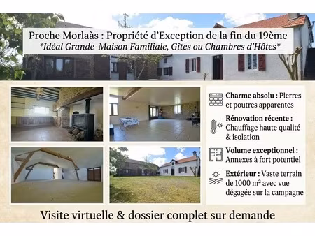 maison avec extension et grange attenante aménagée à vendre escoubes