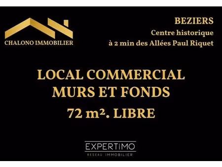 vente commerce beziers 34500 86m²