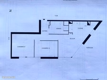 appartement t3 bassin à flot 6eme étage