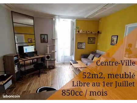 superbe appartement meublé de 52 m² – hyper centre nantes