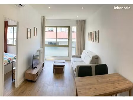 superbe t2 meublé 45m² refait à neuf –clim – bail mobilité – nice fleurs/orangers