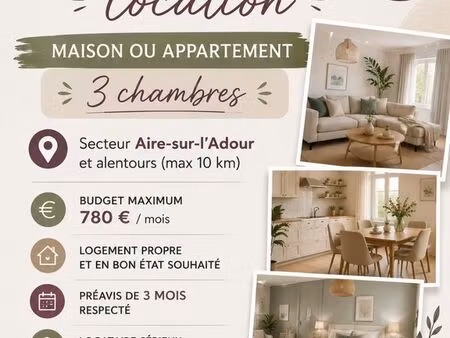 recherche location maison et ou appartement