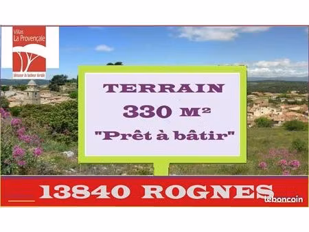terrain 334 m² rognes