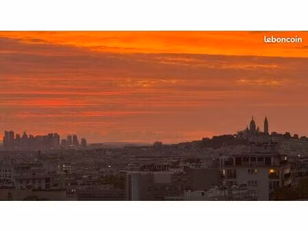 appartement meublé 40m² paris 19e – jourdain – vue sacré-cœur & lumineux