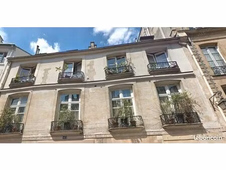 marais - hôtel particulier classé - duplex de charme au dernier étage