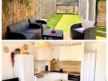 t2 rénové 35 m² + terrasse + jardinet + parking - carqueiranne