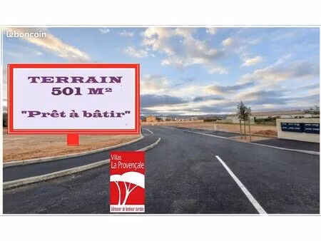 terrain 501 m² pourrieres