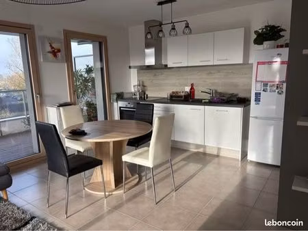 ambilly frontière genève – t2 (1 chambre) meublé 48 m² avec garage et grandes terrasses