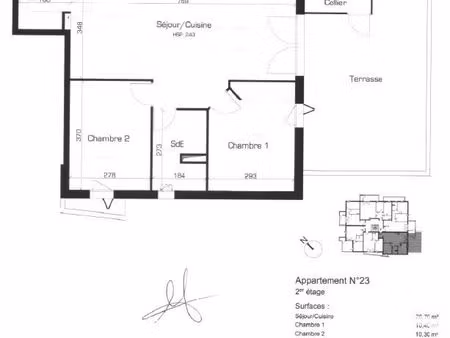 appartement 3 pièces 57 m²