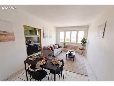 t3 meublé 56 m² – 6ᵉ étage traversant + vue dégagée – parking + cave – thionville (la mili