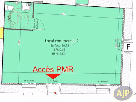 location commerce 51 m² à sainte-pazanne (44680)