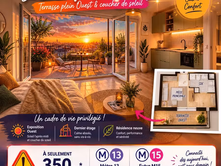 vente appartement 1 pièce 23 m² asnières-sur-seine (92600)