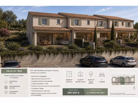 vente maison 3 pièces 90 m² coudoux (13111)