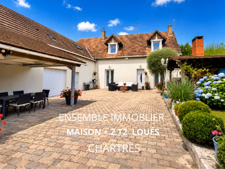 ensemble immobilier avec revenus locatifs ? maison 120 m² + 2 t2 loués ? chartres