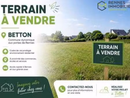 vente terrain à betton (35830) : à vendre / 992m² betton