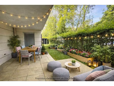 rare à guyancourt  3p de 67 m² en rez-de-jardin  jardin 99 m²   terrasse   2 parkings