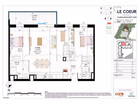 à vendre : appartement 4 pièces pmr avec vue montagne à la plagne tarentaise