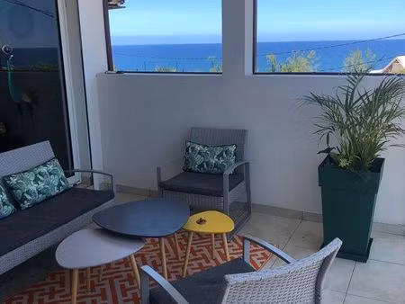 t3 meuble en duplex avec varangue vue mer