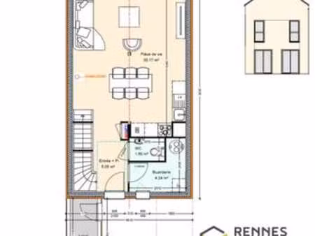vente maison à gosné (35140) : à vendre / 81m² gosné