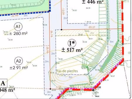 thaon. 12 km caen. terrain viabilisé de 517 m².