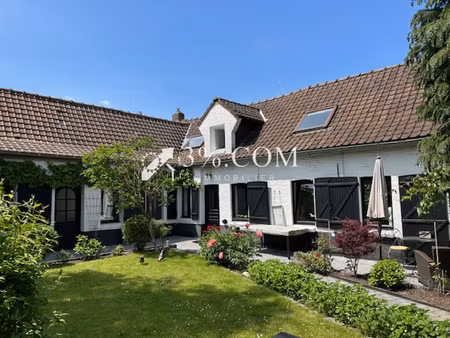 longère flamande 160 m2 avec 5 ch + jardin + garage