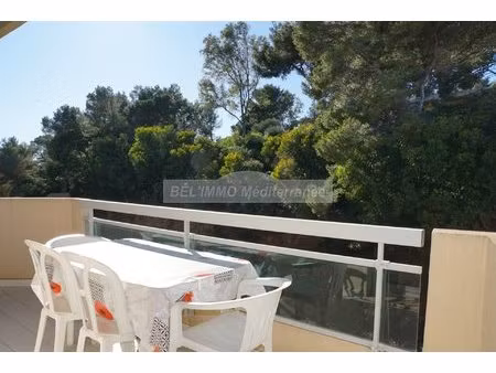 f2 meublé  terrasse et garage.