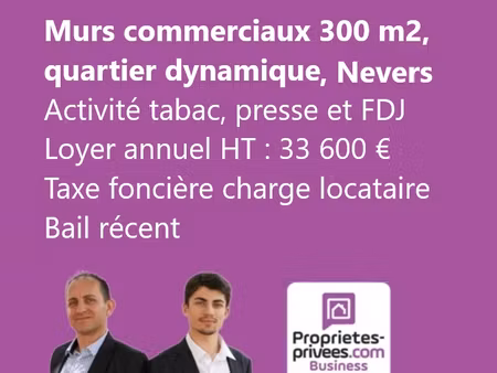 58000 nevers - murs commerciaux loues  300 m²