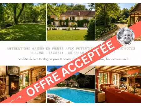 propriété de charme 340m2 avec piscine  jacuzzi  ruisseau  2 hectares