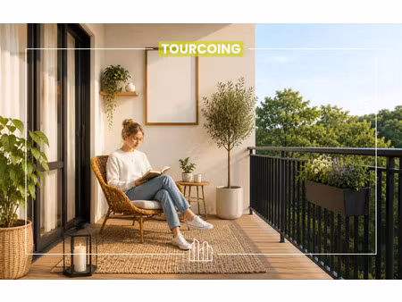 vente appartement neuf 2 pièces 40m2 tourcoing - 151785 € - surface privée