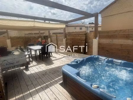 grau-du-roi  rive gauche  villa à 400 m des plages