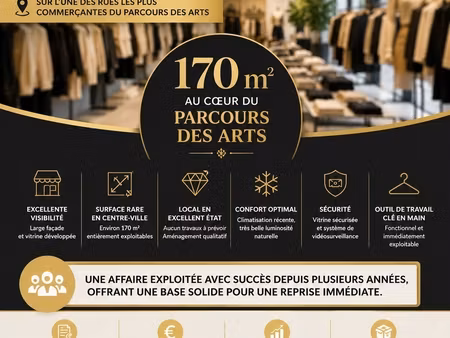 vente local commercial 170 m²