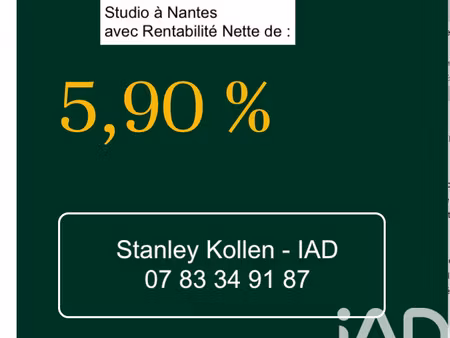 vente appartement 2 pièces à nantes (44000) : à vendre 2 pièces / 26m² nantes