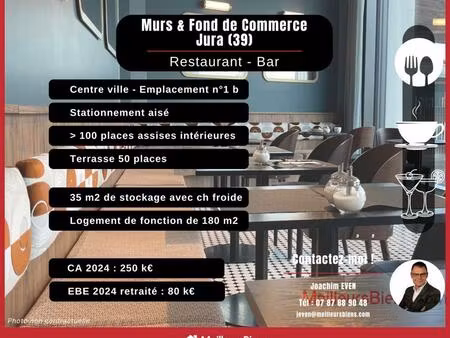 fond de commerce et murs  bar restaurant à lons le saunier