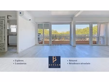 frejus - appartement 3 pièces lumineux - résidence sécurisée - proche commodités