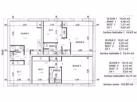 vente immeuble à la roche-sur-yon (85000) : à vendre / 104m² la roche-sur-yon