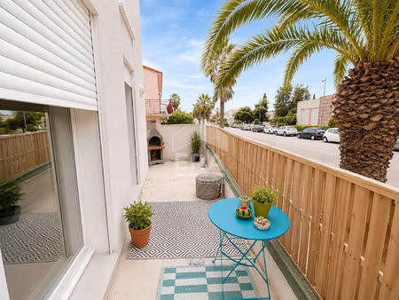 saleilles : appartement 3 pièces avec terrasse et garage à louer