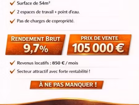 vente locaux professionnels 1 pièce 54 m² à le port (97420)  105 000 €