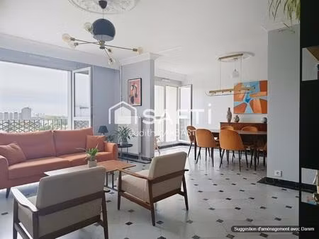 appartement traversant au pied du métro