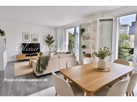 a vendre le plessis robinson - 69m² rénové - 2 chambres - balcon - box - gare 10mn