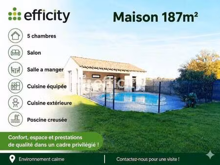 vente maison piscine à saintes (17100) : à vendre piscine / 187m² saintes
