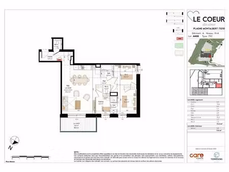 à vendre : appartement 3 pièces avec vue montagne à la plagne tarentaise